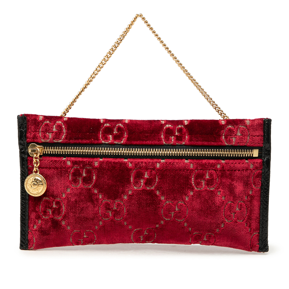 Pre-Loved Gucci GG Velvet Rajah Pouch